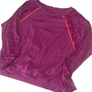 Lululemon Run For Days Plum Long Sleeve Pullover Top Size Large